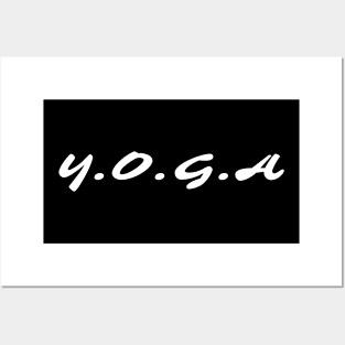 Y.O.G.A yoga design Posters and Art